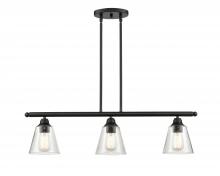 Innovations Lighting 616-3I-BK-G454-LED - Caton - 3 Light - 34 inch - Matte Black - Cord hung - Island Light