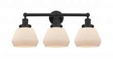  616-3W-BK-G171 - Fulton - 3 Light - 25 inch - Matte Black - Bath Vanity Light