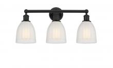  616-3W-BK-G441 - Brookfield - 3 Light - 24 inch - Matte Black - Bath Vanity Light