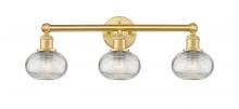  616-3W-SG-G555-6CL - Ithaca - 3 Light - 24 inch - Satin Gold - Bath Vanity Light