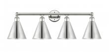  616-4W-PN-MBC-8-PN - Berkshire - 4 Light - 35 inch - Polished Nickel - Bath Vanity Light