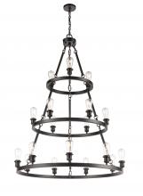  82034-BK-LED - Saloon - 18 Light - 40 inch - Matte Black - Chain Hung - Chandelier