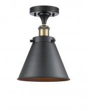  916-1C-BAB-M13-BK-LED - Appalachian - 1 Light - 7 inch - Black Antique Brass - Semi-Flush Mount