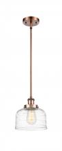  916-1S-AC-G713-LED - Bell - 1 Light - 8 inch - Antique Copper - Mini Pendant