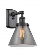  916-1W-BK-G43-LED - Cone - 1 Light - 8 inch - Matte Black - Sconce