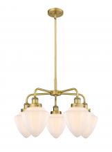  916-5CR-BB-G661-7 - Bullet - 5 Light - 24 inch - Brushed Brass - Chandelier