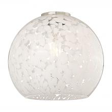  G1216-8WM - White Mouchette - 8 inch - Glass