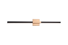 Matteo Lighting W64736MBAG - Lineare Matte Black and Aged Gold Brass Wall Sconce