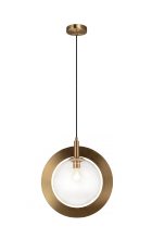 Matteo Lighting C80711AGCL - Astro Aged Gold Brass Pendant