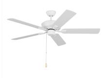  5LD52RZW - Linden 52'' traditional indoor matte white ceiling fan with reversible motor