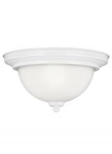  77063-15 - Geary transitional 1-light indoor dimmable ceiling flush mount fixture in white finish with satin et