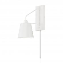  651311WE - 1-Light Modern Metal Sconce in White