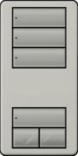Lutron Electronics RRD-W3S-PD - RA2 3S WALL KEYPAD PALLADIUM