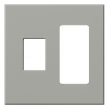  VWP-2CR-GR - VAREO WALLPLATE 2GNG CONT/RCPT GRAY