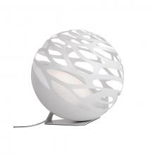  FL2514-WH - LED Floor Lamp with Organic Shaped Laser Cut Metal Sphere Shade