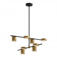  LP96840-BK/BG-UNV - Jayden 40-in Black/Brushed Gold LED Linear Pendant