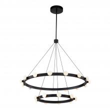  CH63436-BK - Rezz 36-in Black LED Chandeliers