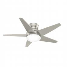  51742 - Casablanca 44 inch Isotope Matte Nickel Low Profile Ceiling Fan with LED Light Kit and Wall Control