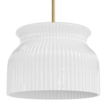  13182 - Hunter Harlowe Luxe Gold with Cased White Glass 1 Light Pendant Ceiling Light Fixture