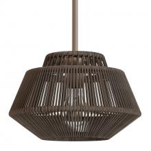  13215 - Hunter Brookhollow Sable Rattan and Sable 1 Light Mini Pendant Ceiling Light Fixture