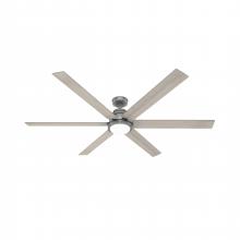  51884 - Hunter 72 inch Gravity Wi-Fi ENERGY STAR® Matte Silver Ceiling Fan with LED Light Kit