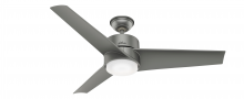  59472 - Hunter 54 inch Havoc Matte Silver WeatherMax Indoor / Outdoor Ceiling Fan with LED Light Kit