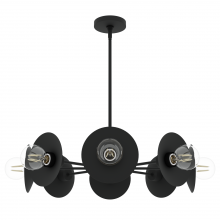  13089 - Hunter Fernando Matte Black 8 Light Medium Chandelier Ceiling Light Fixture