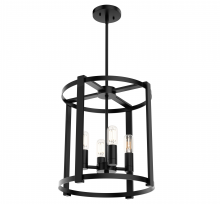  19003 - Hunter Astwood Matte Black 4 Light Small Chandelier Ceiling Light Fixture