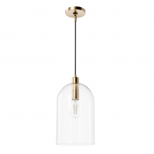  45228 - Hunter Lochemeade Alturas Gold with Clear Seeded Glass 1 Light Pendant Ceiling Light Fixture