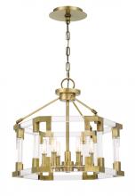  N7355-790 - 6 LIGHT SEMI FLUSH/PENDANT IN METAL W/VISUAL OF ACRYLIC