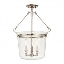 Hudson Valley 132-HN - 3 LIGHT SEMI FLUSH