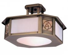 Arroyo Craftsman SCCM-15AM-BK - 15" saint clair inverted semi-flush ceiling mount