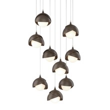 Hubbardton Forge 131105-SKT-LONG-05-05-GG0711 - Brooklyn 9-Light Double Shade Pendant