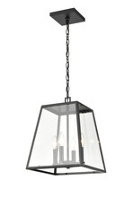  8014-PBK - Grant 4-Light Outdoor Hanging Lantern Powder Coated Black