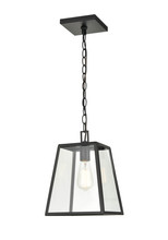  8011-PBK - Grant 1-Light Outdoor Hanging Lantern Powder Coated Black