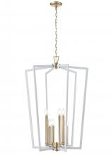  4526-MW/MG - Lizabeth 6-Light Pendant Light Matte White/Modern Gold