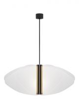  SLPD28530B - Sean Lavin Nyra 1-light dimmable LED grande pendant with nightshade black finish and acrylic shade