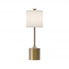  TL418726BGIL - Issa 26-in Brushed Gold/Ivory Linen 1 Light Table Lamp