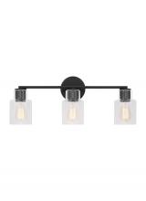 Visual Comfort & Co. Studio Collection DJV1003MBK - Sayward Transitional 3-Light Bath Vanity Wall Sconce in Midnight Black Finish