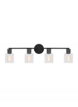 Visual Comfort & Co. Studio Collection DJV1004MBK - Sayward Transitional 4-Light Bath Vanity Wall Sconce in Midnight Black Finish