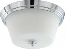  60/4088 - Bento - 3 Light Flush with Satin White Glass - Polished Chrome Finish