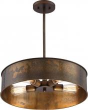  60/5894 - Kettle - 4 Light Pendant - Weathered Brass Finish