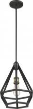 Nuvo 60/6363 - Orin - 1 Light Small Pendant - Aged Bronze Finish with Vinatage Brass Accents