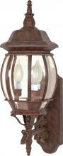  60/889 - Central Park - 3 Light 22" Wall Lantern with Clear Beveled Glass - Old Bronze Finish