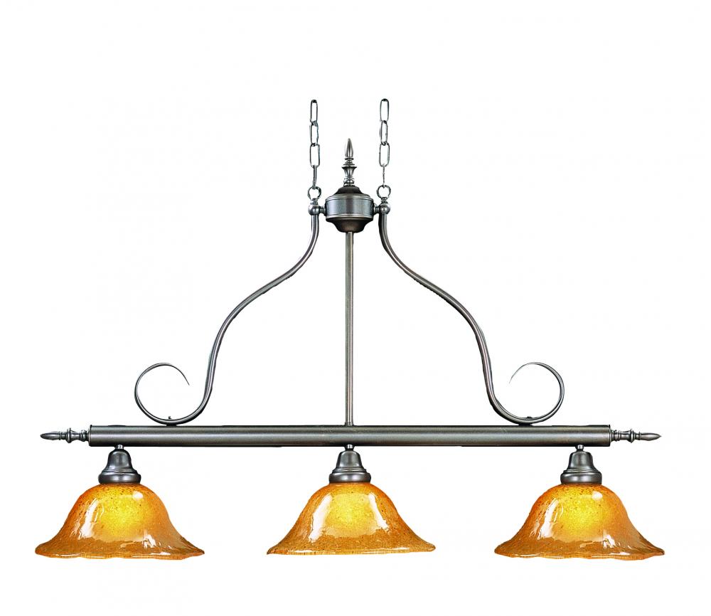 Three Light Chandelier from the Black Forest Collection