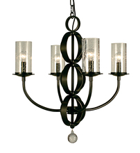  1044 BN - 4-Light Brushed Nickel Compass Dining Chandelier