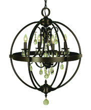  1064 BN - 4-Light Brushed Nickel Compass Dining Chandelier