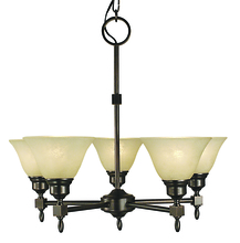  2435 AB/AM - 5-Light Antique Brass Taylor Dining Chandelier