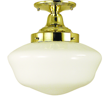  2555 AB - 1-Light Antique Brass Taylor Flush / Semi-Flush Mount