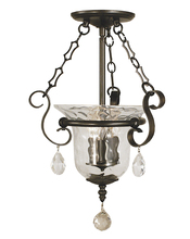  2914 BN - 3-Light Brushed Nickel Carcassonne Flush / Semi-Flush Mount